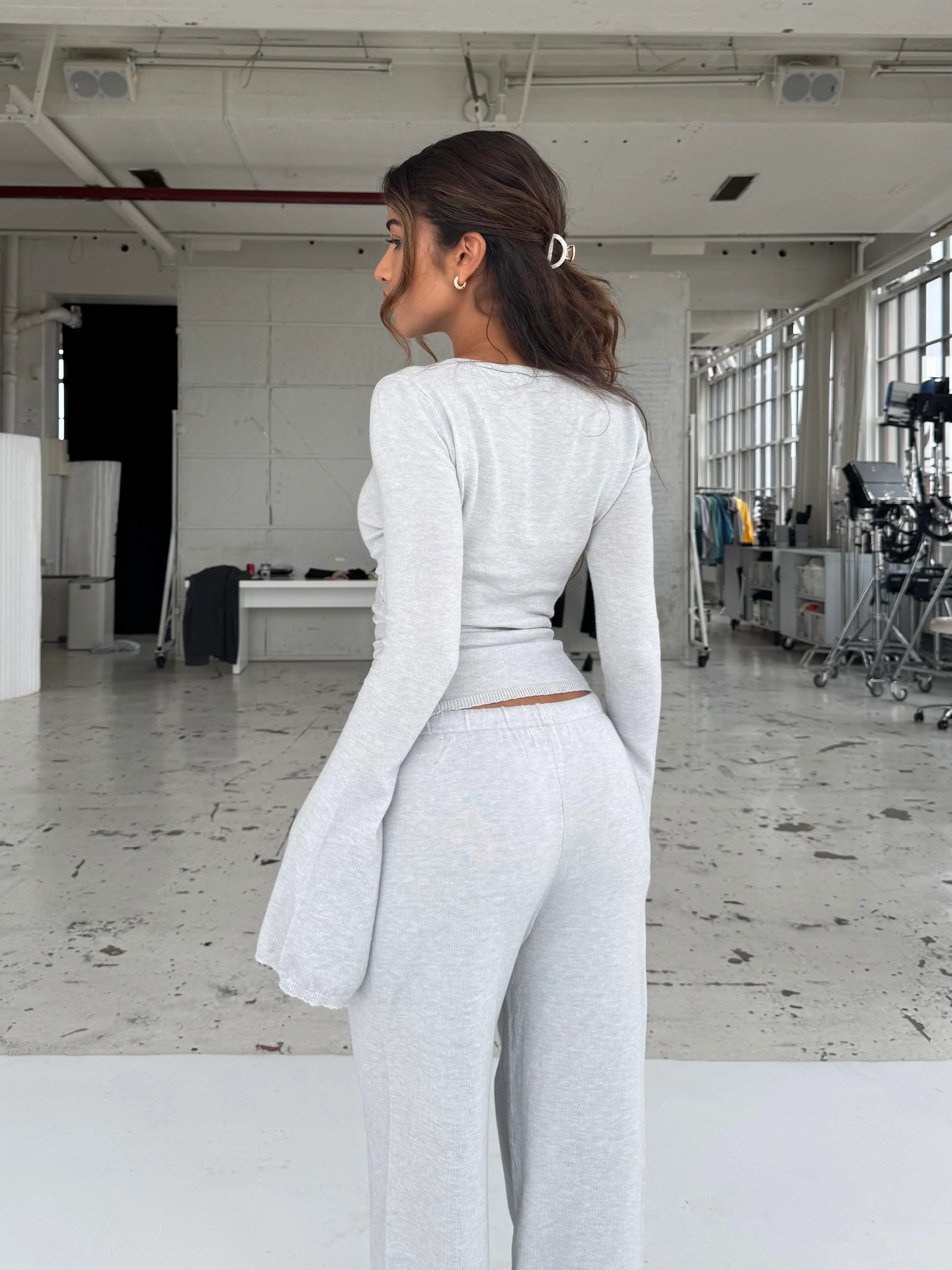 Ballerina knit top - lys grå - Image 2