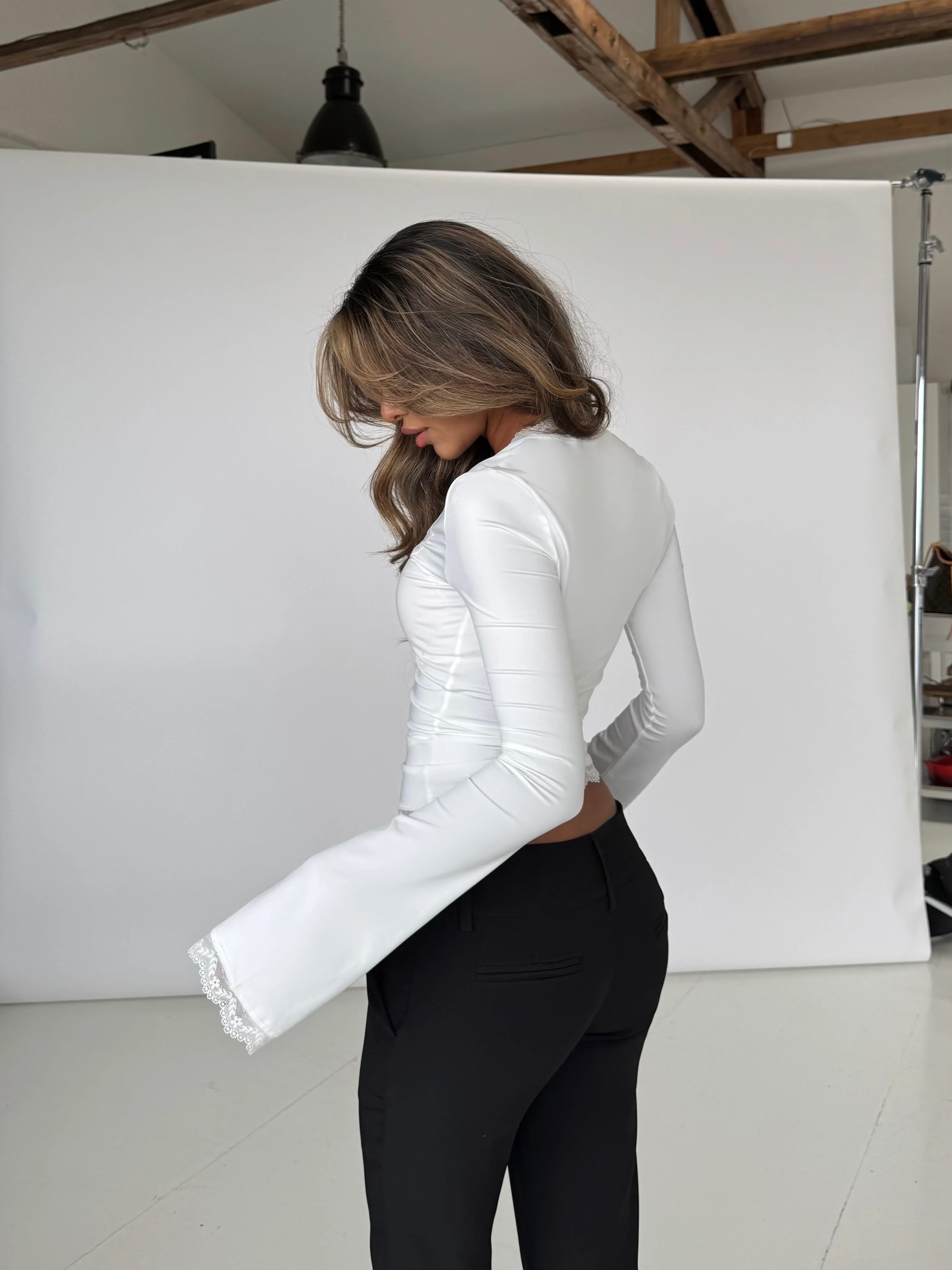 Blair basic lace top - hvid - Image 5