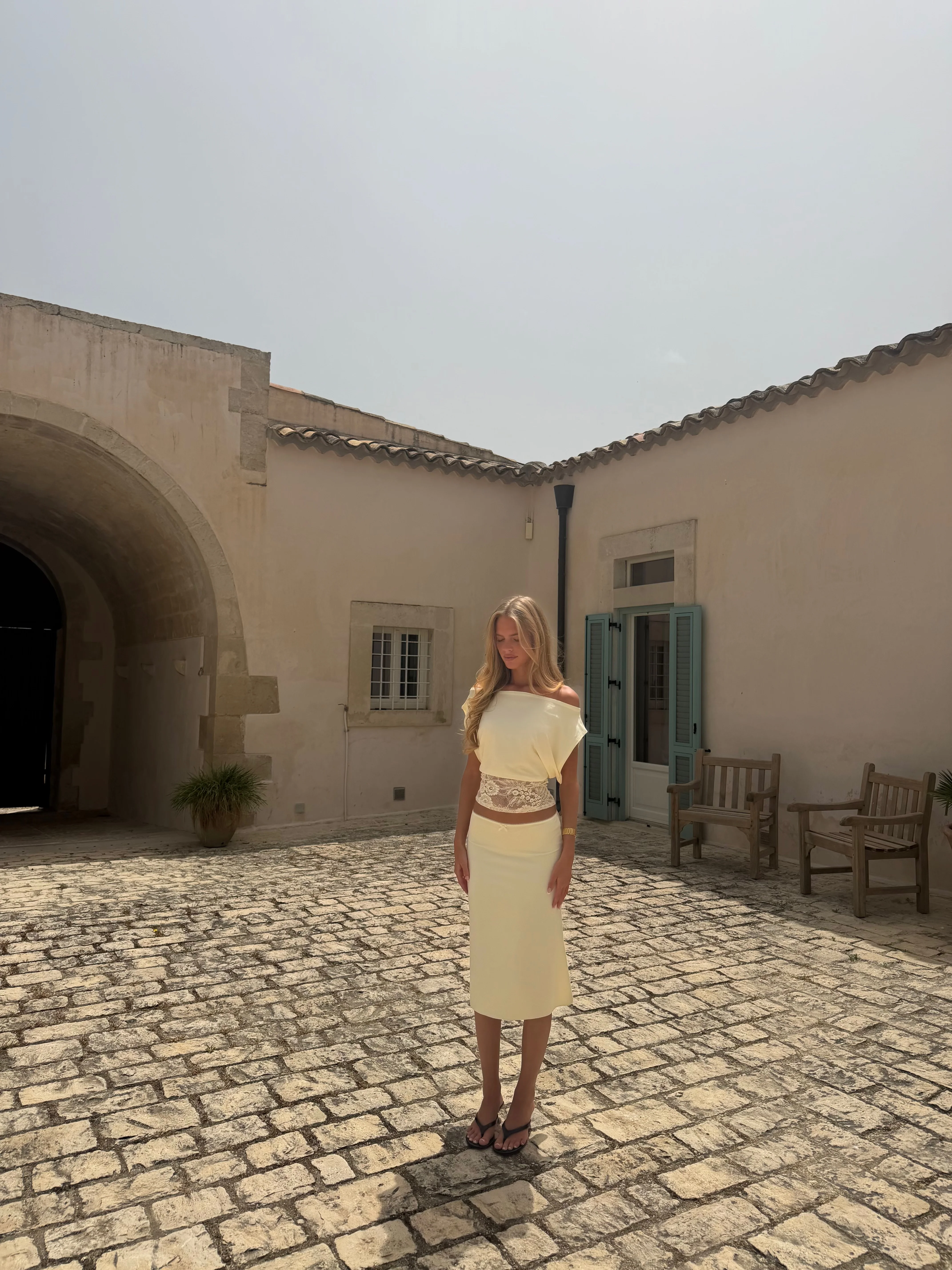 Helia basic skirt - lys gul - Image 7