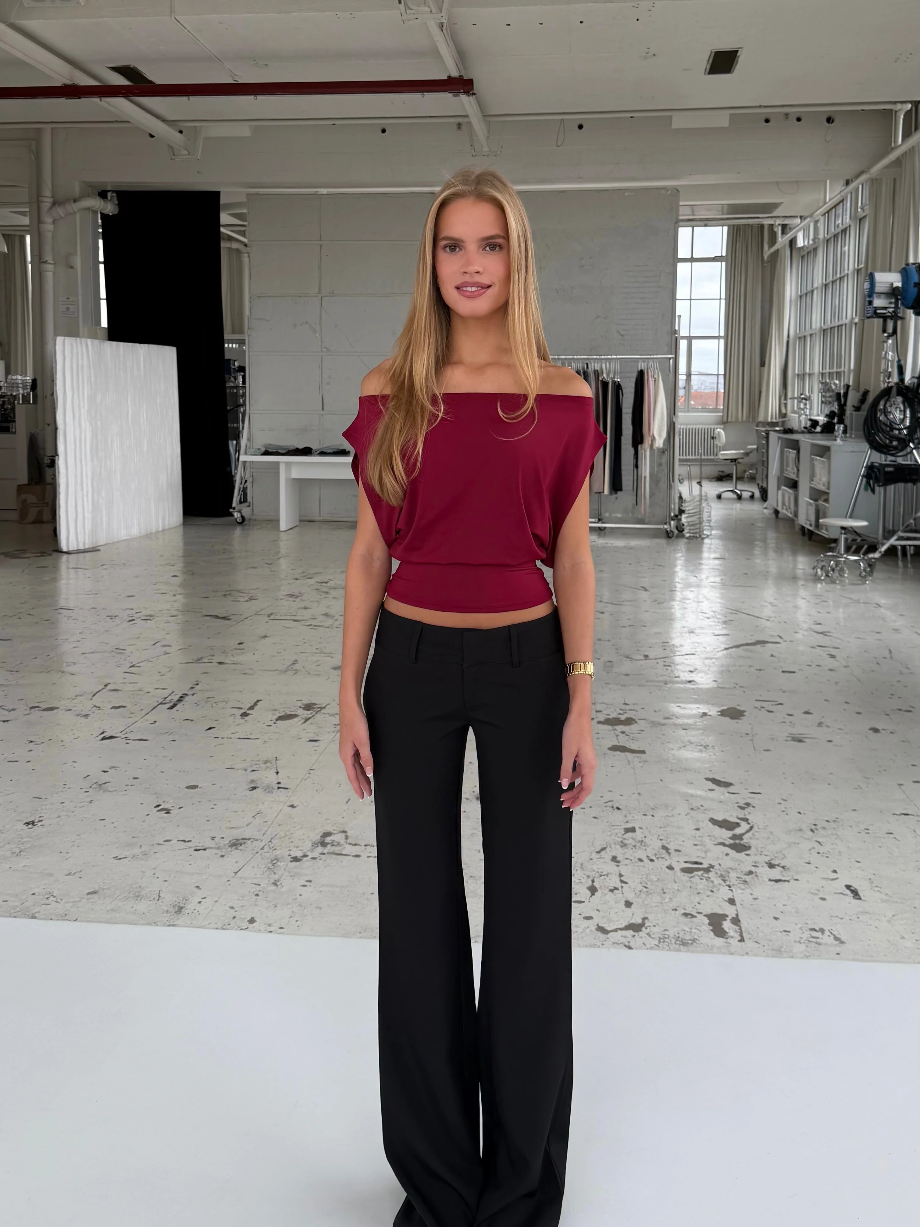 Hera basic top - mørk rød - Image 4