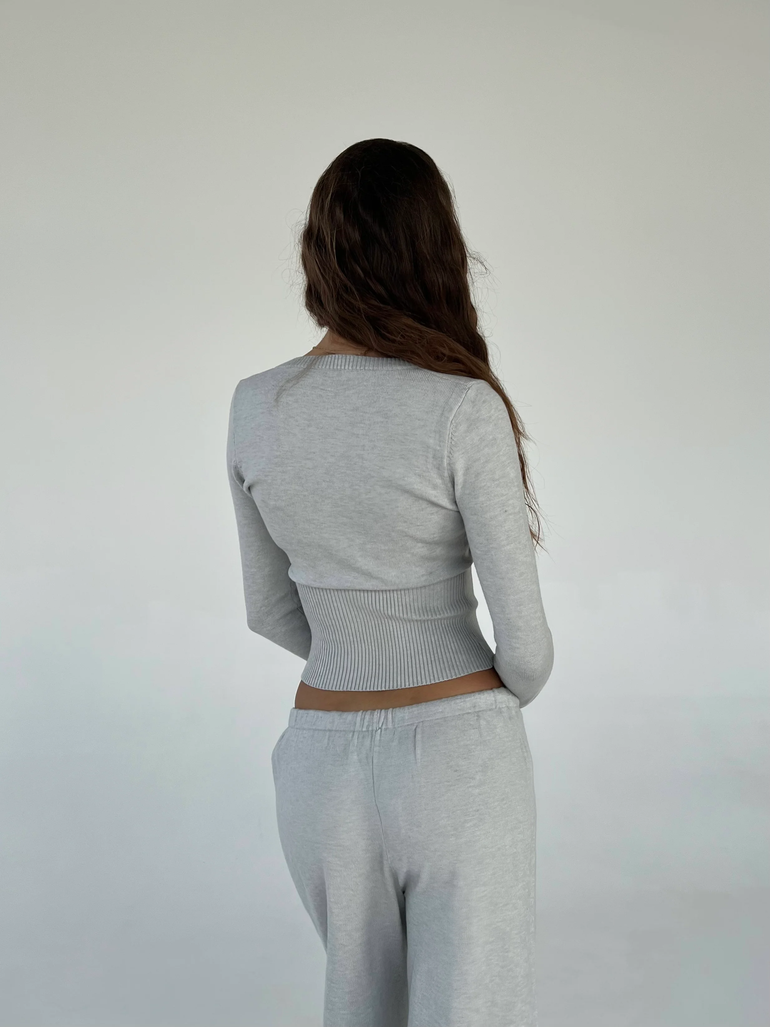 Knit Cardigan - lys grå - Image 2