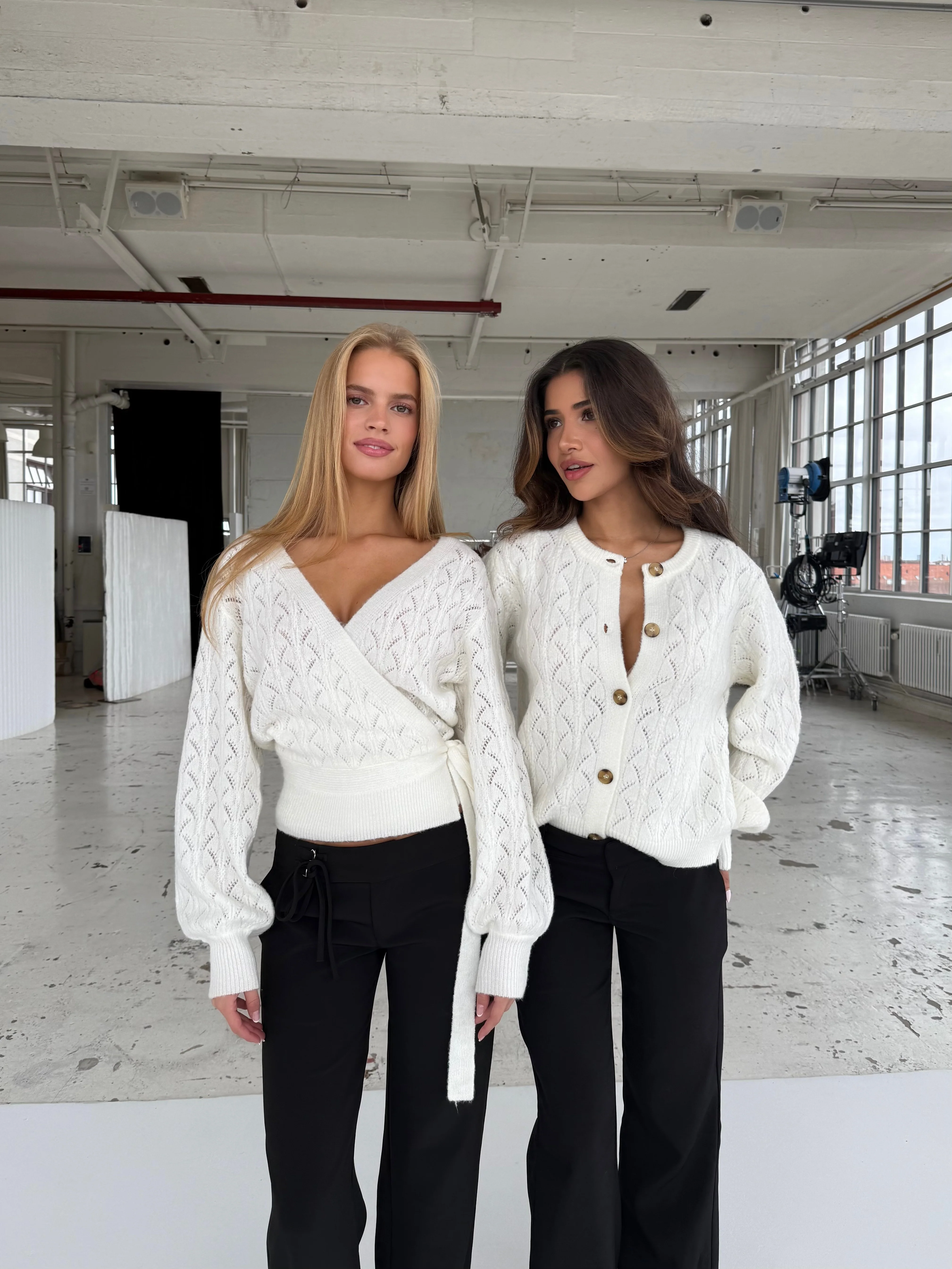 Lacework wool wrap - hvid - Image 7