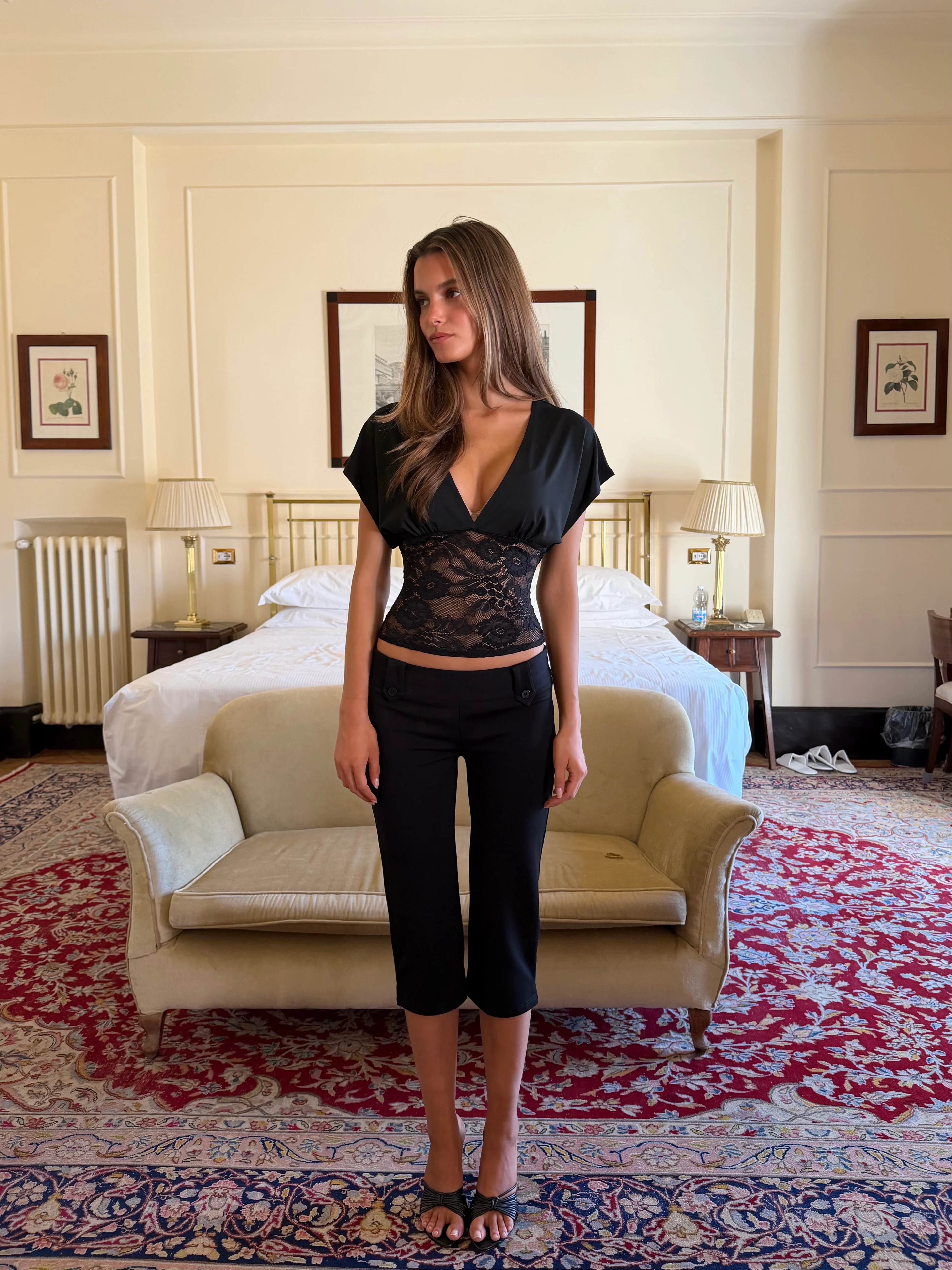 Lera lace top - sort - Image 5