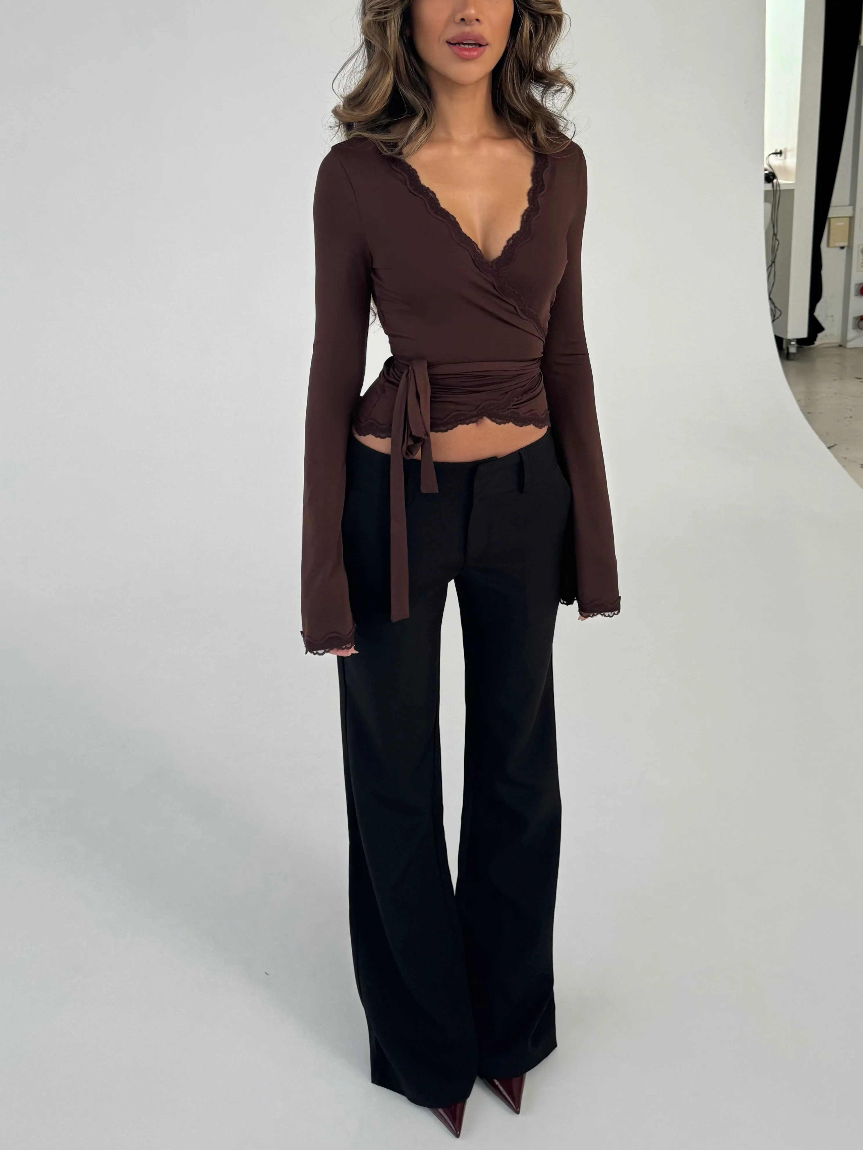 Livia low waist bukser - sort - Image 2
