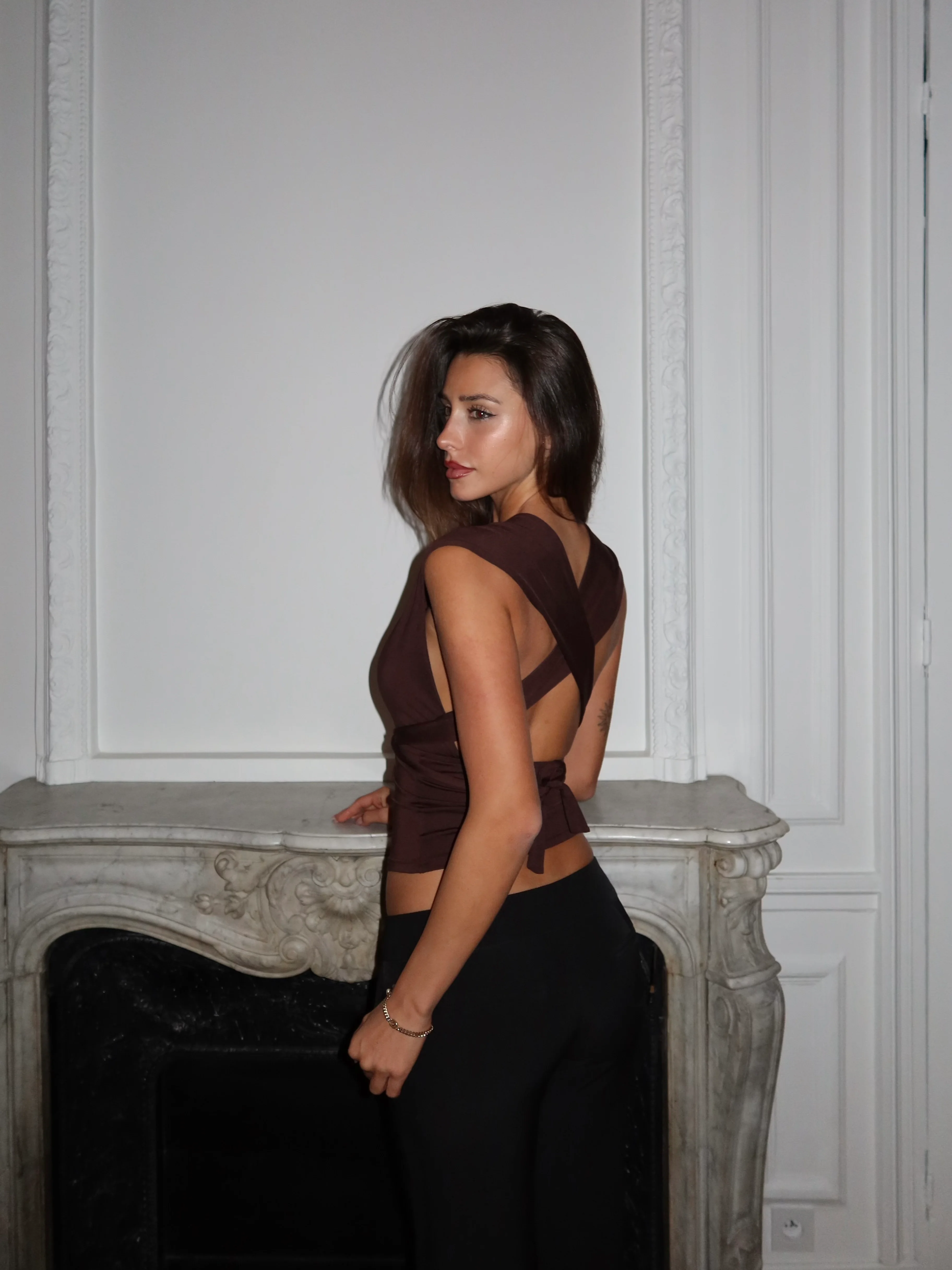 Mila multi top - mørk brun - Image 6