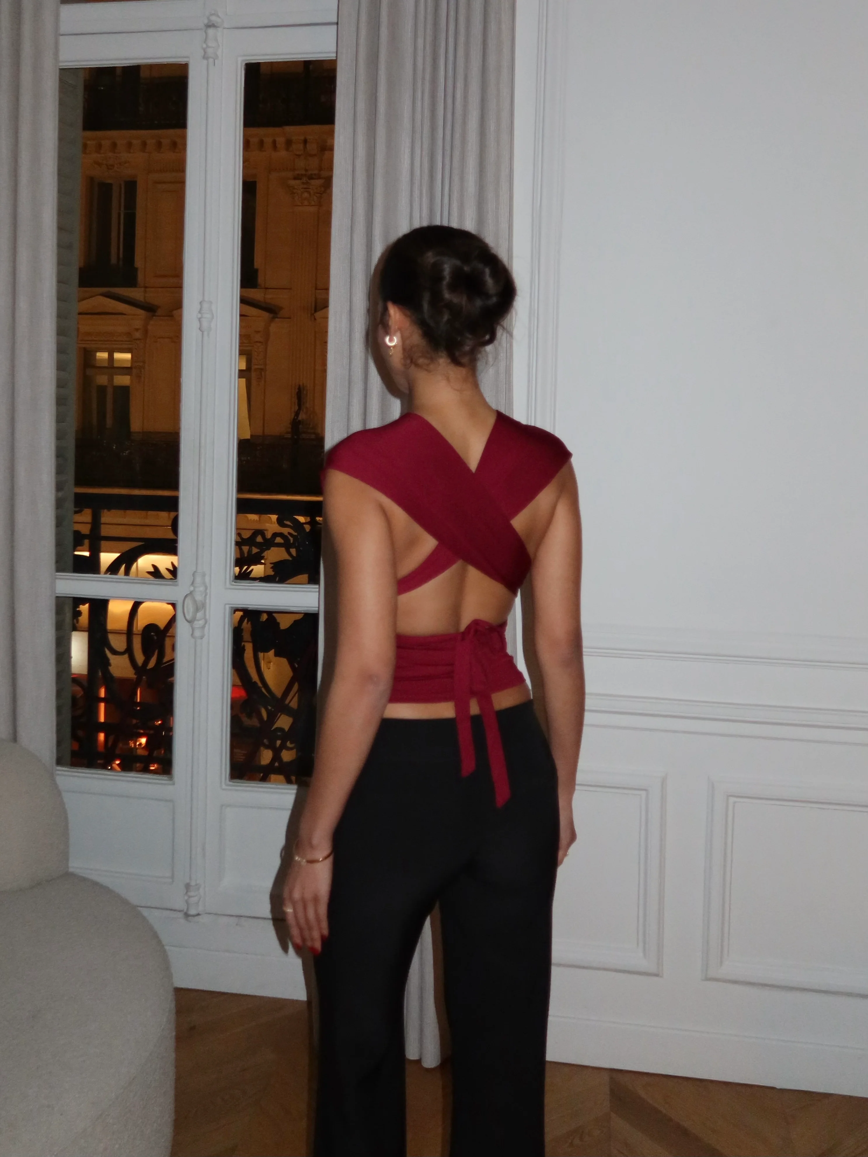Mila multi top - mørk rød - Image 8