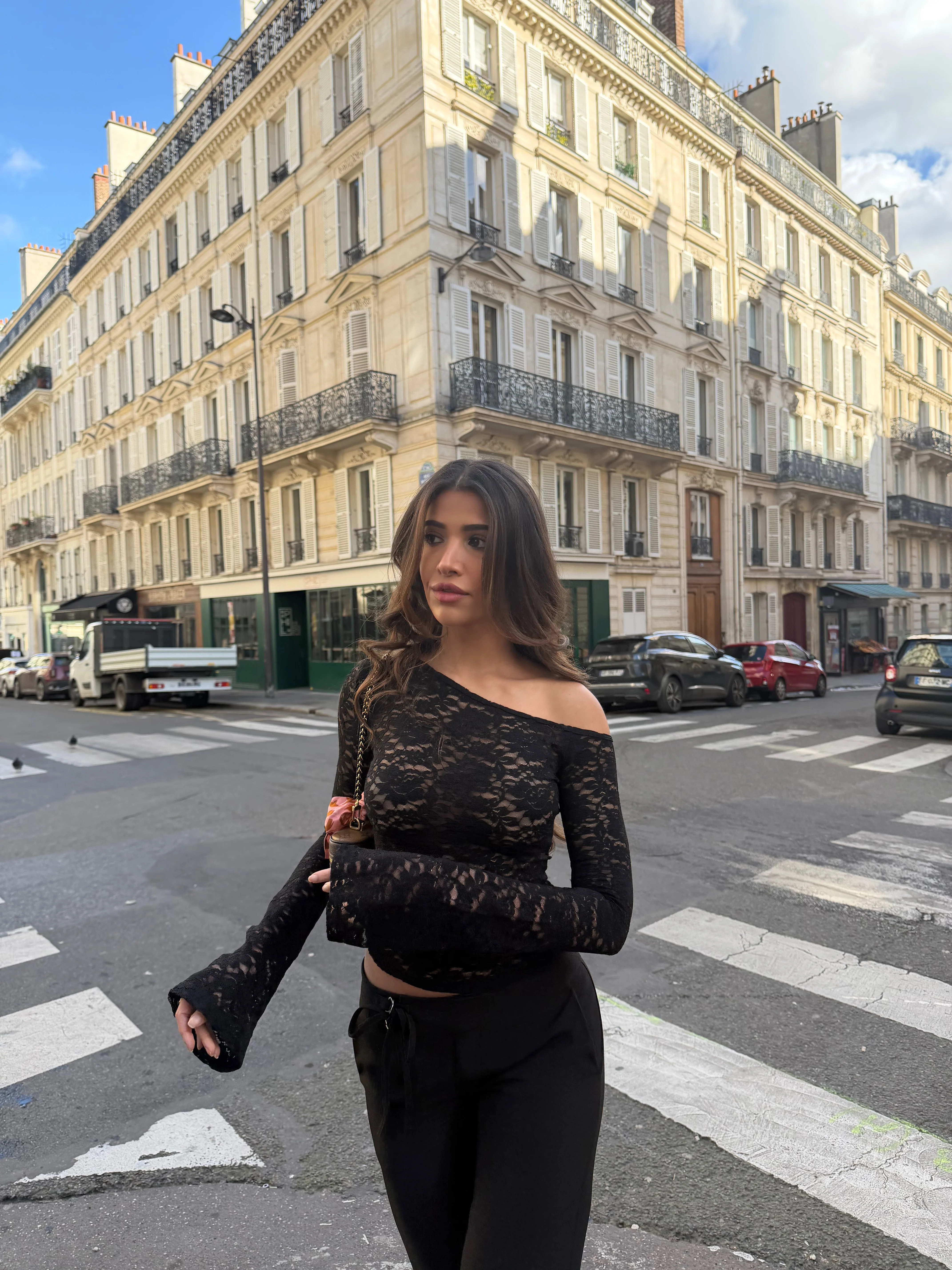 Rina lace top - sort - Image 5